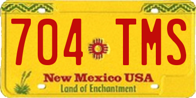 NM license plate 704TMS