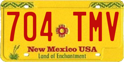 NM license plate 704TMV
