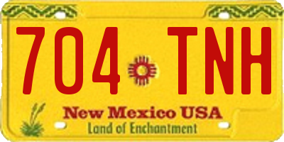 NM license plate 704TNH