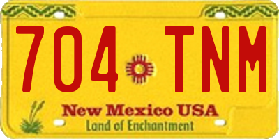NM license plate 704TNM