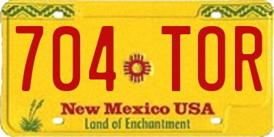 NM license plate 704TOR