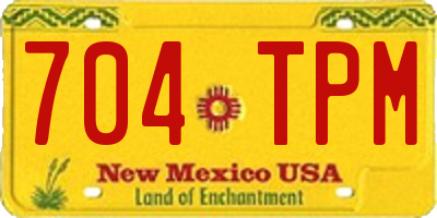 NM license plate 704TPM