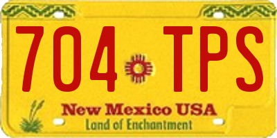 NM license plate 704TPS