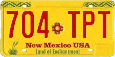 NM license plate 704TPT