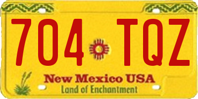 NM license plate 704TQZ