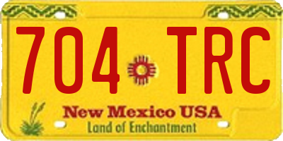 NM license plate 704TRC