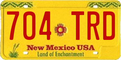 NM license plate 704TRD