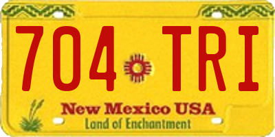 NM license plate 704TRI