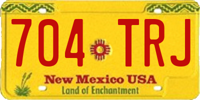 NM license plate 704TRJ