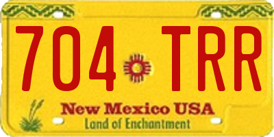NM license plate 704TRR