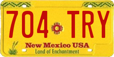 NM license plate 704TRY
