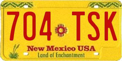 NM license plate 704TSK