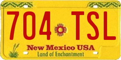 NM license plate 704TSL