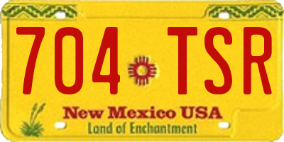 NM license plate 704TSR