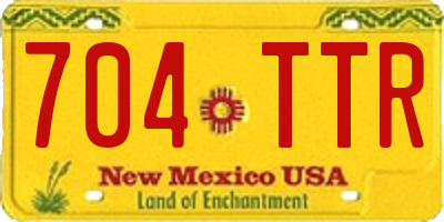 NM license plate 704TTR