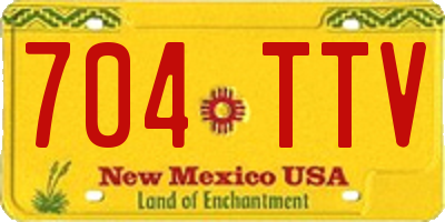 NM license plate 704TTV