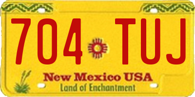 NM license plate 704TUJ