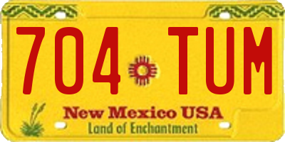 NM license plate 704TUM