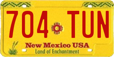 NM license plate 704TUN