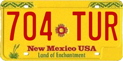 NM license plate 704TUR