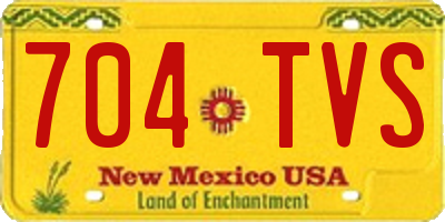 NM license plate 704TVS