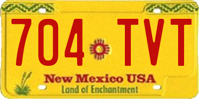 NM license plate 704TVT