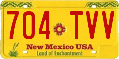 NM license plate 704TVV