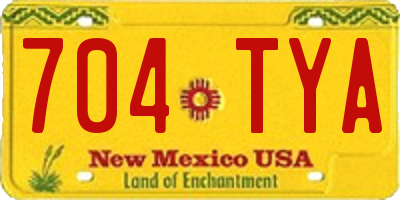 NM license plate 704TYA