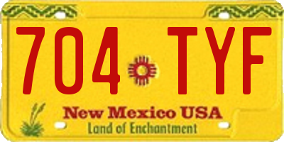 NM license plate 704TYF