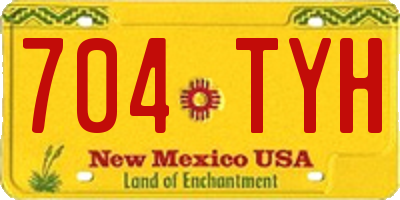 NM license plate 704TYH