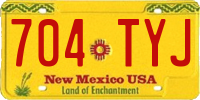 NM license plate 704TYJ