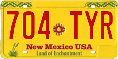 NM license plate 704TYR
