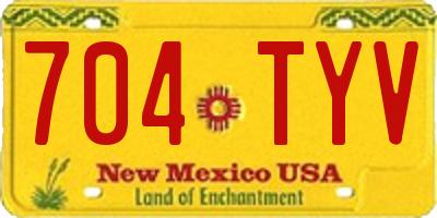 NM license plate 704TYV