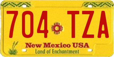 NM license plate 704TZA