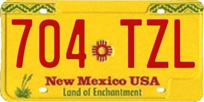 NM license plate 704TZL