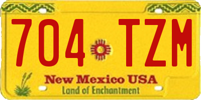 NM license plate 704TZM