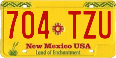 NM license plate 704TZU