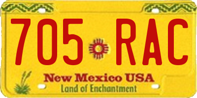 NM license plate 705RAC