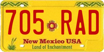 NM license plate 705RAD