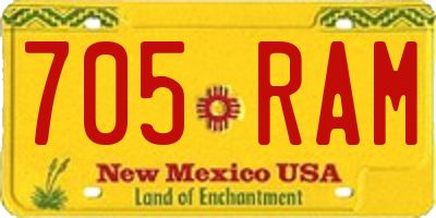 NM license plate 705RAM