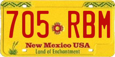 NM license plate 705RBM