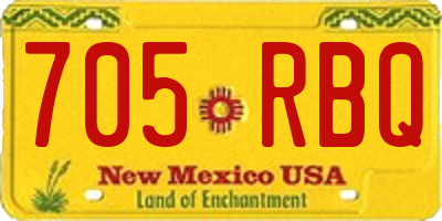NM license plate 705RBQ