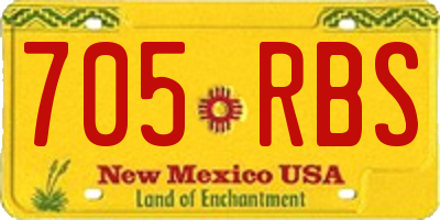 NM license plate 705RBS