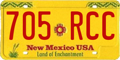 NM license plate 705RCC