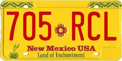 NM license plate 705RCL