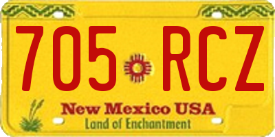 NM license plate 705RCZ