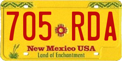 NM license plate 705RDA