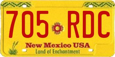 NM license plate 705RDC