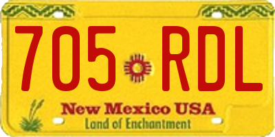 NM license plate 705RDL