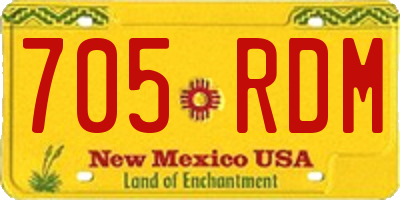 NM license plate 705RDM